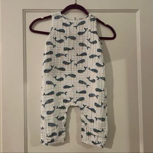 Angel Dear Whale Print Romper Sz 18-24 Months